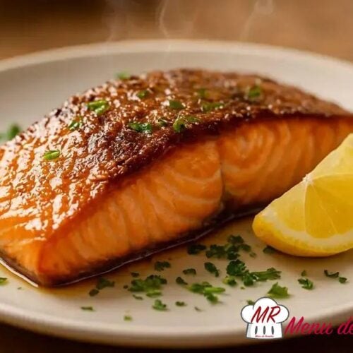 Salmão com manteiga