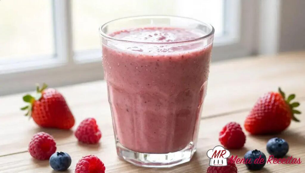 Vitamina de frutas vermelhas