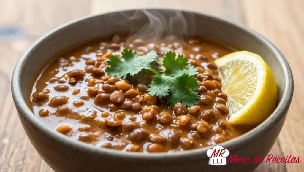Curry vegano de lentilha
