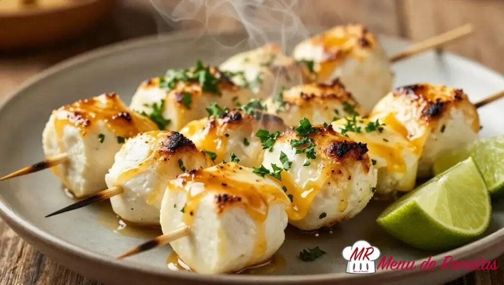 Espetinho de queijo coalho