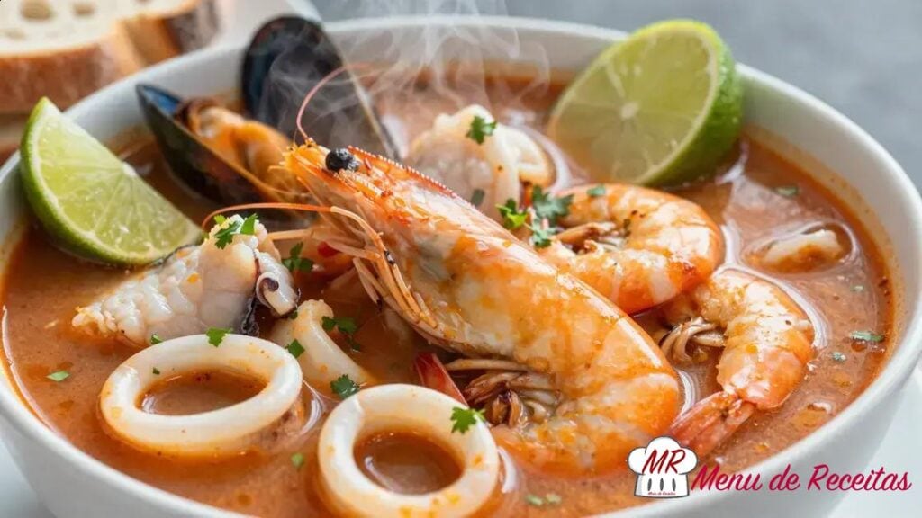 Parihuela (caldo de frutos do mar)