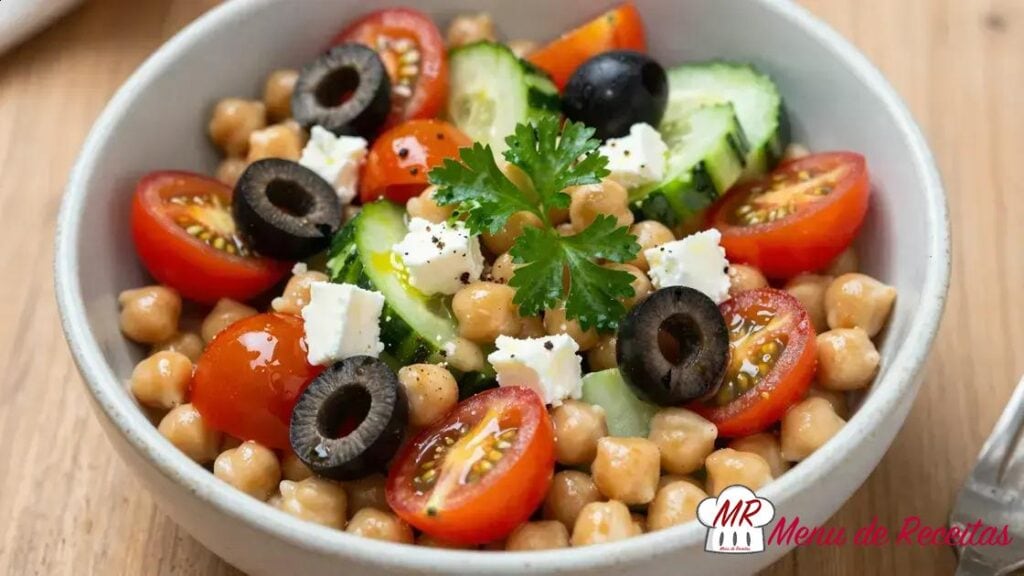 Salada de grão-de-bico temperada