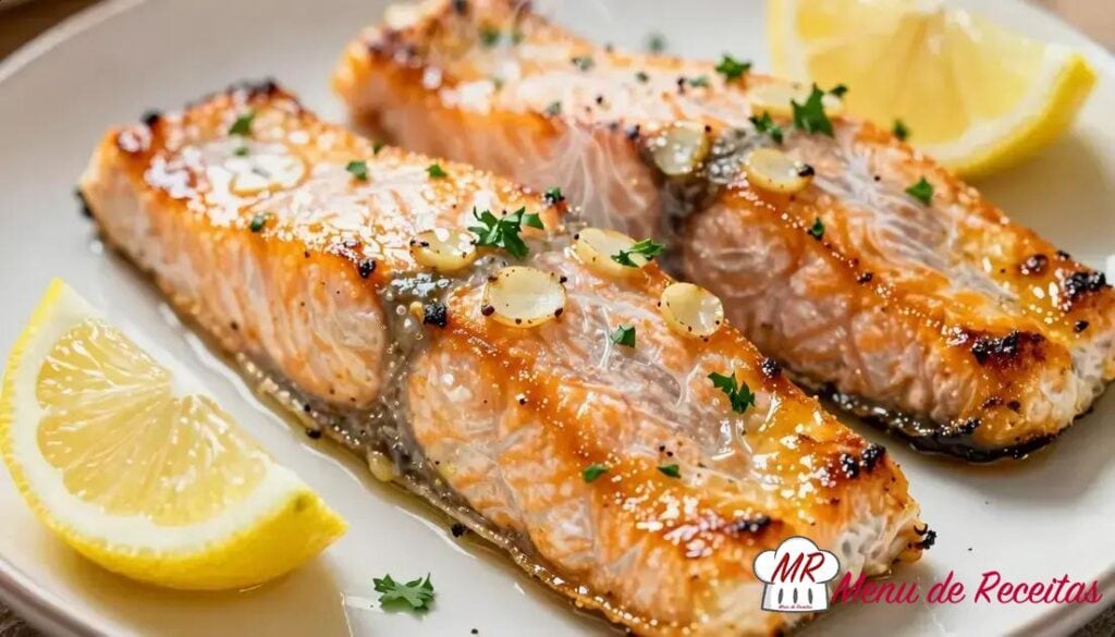 Salmão com alho