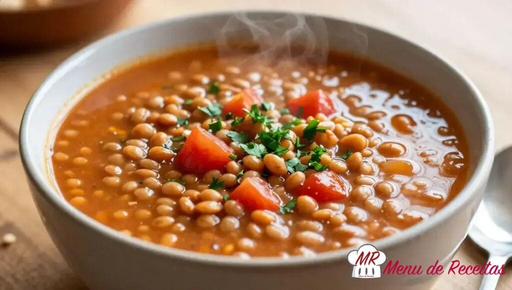 Sopa vegana de lentilha
