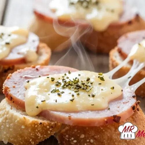 Canapé de presunto e queijo