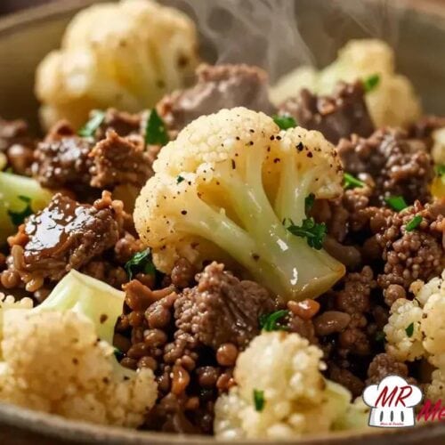 Carne moída com couve-flor