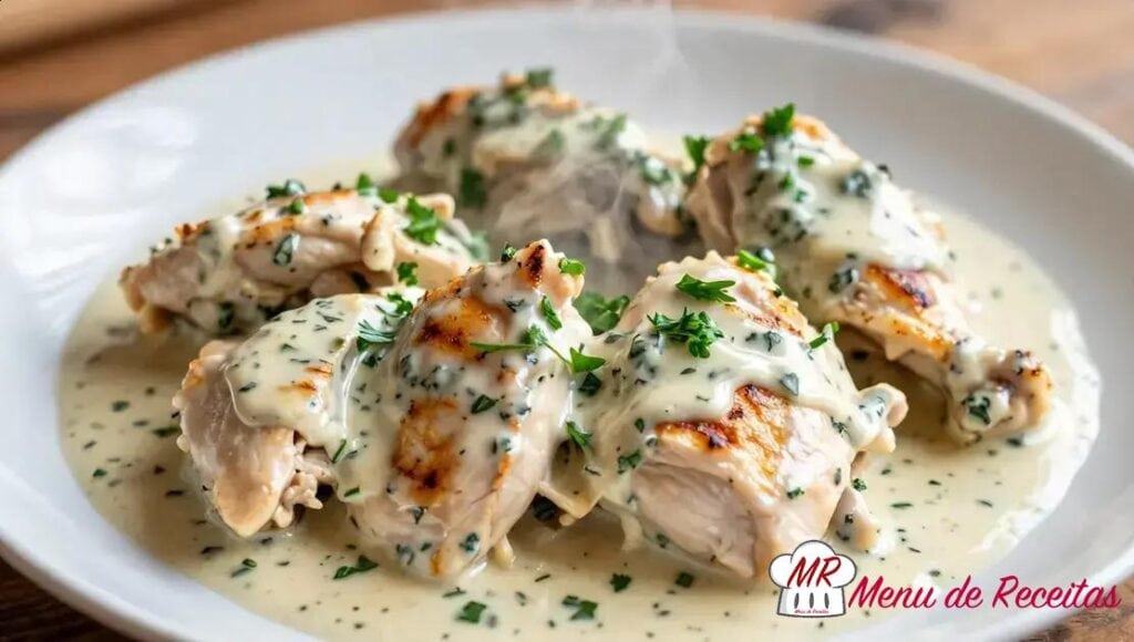 Frango ao molho de creme e ervas