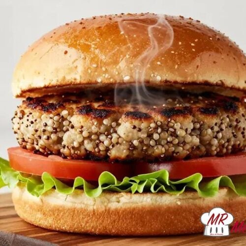Hambúrguer vegano de quinoa