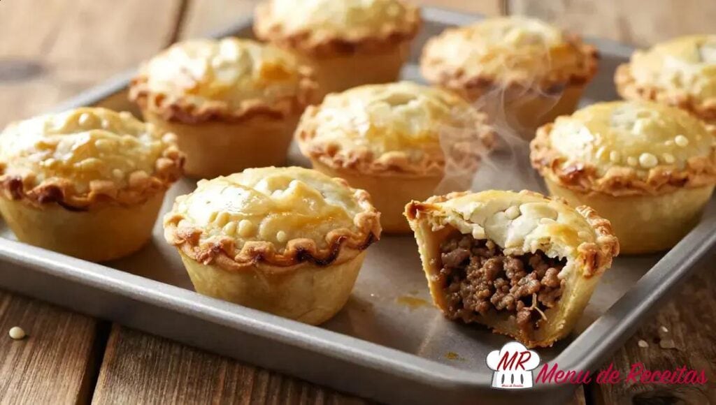 Mini pastel de carne assado