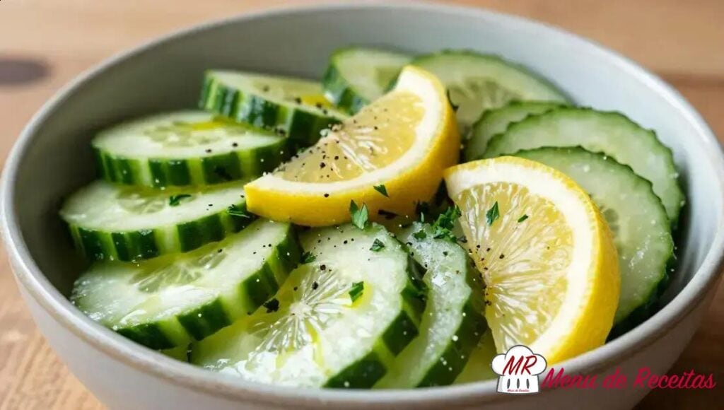 Salada de pepino com limão