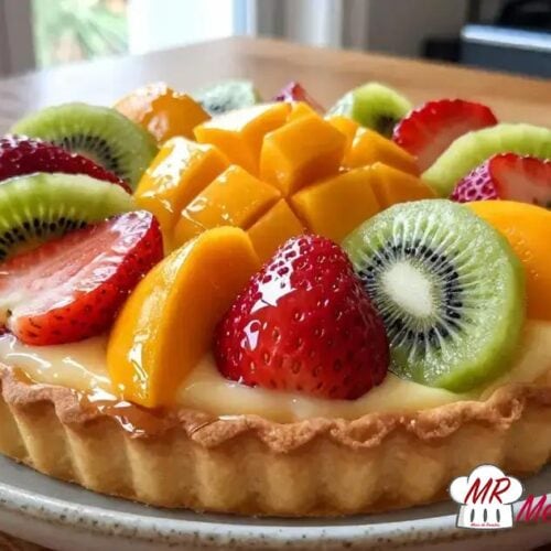 Torta de frutas com creme