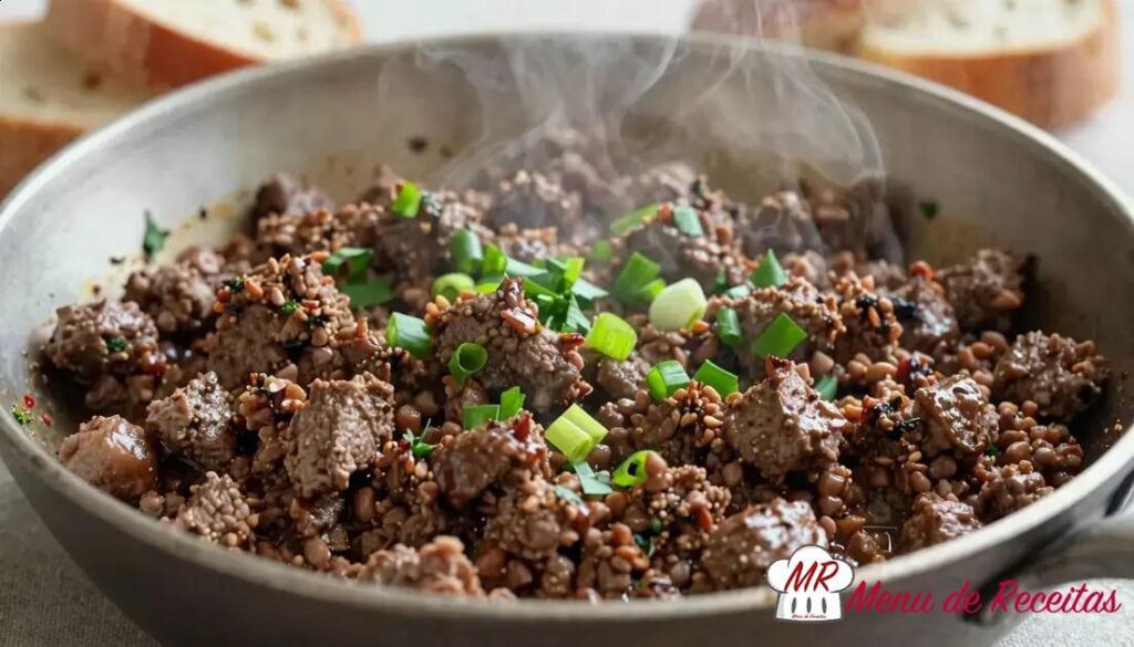 Carne moída com ervas finas