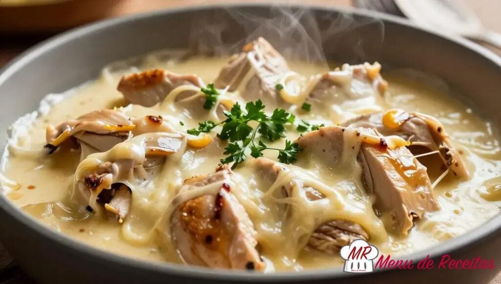 Frango com creme de queijo