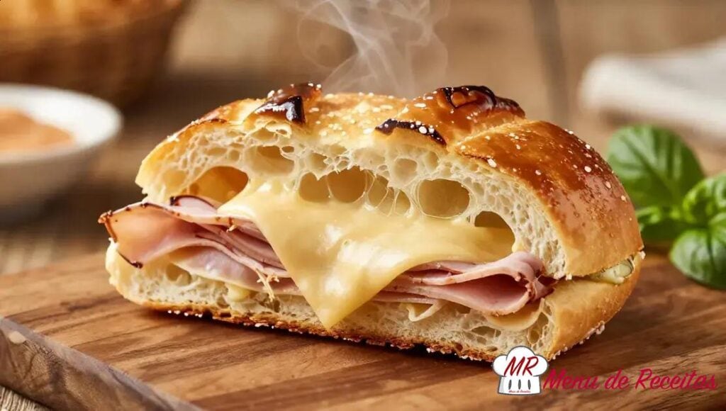 Pão recheado crocante na Air Fryer