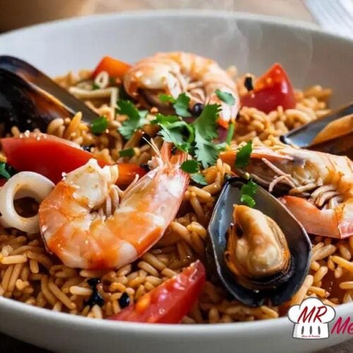 Arroz com mariscos peruano