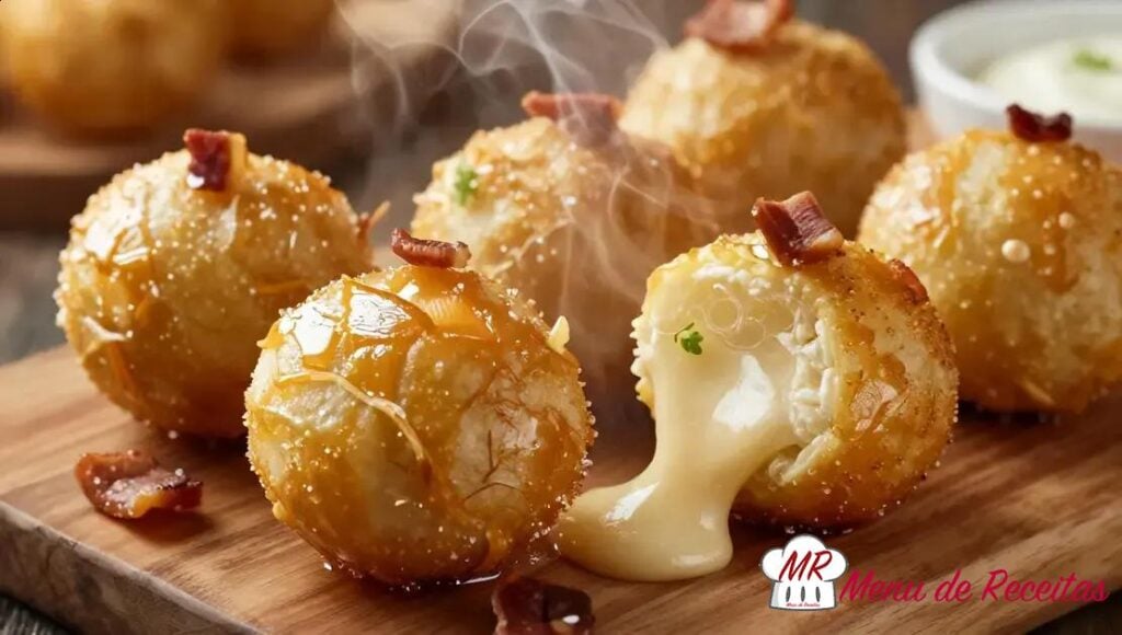 Bolinho de queijo com bacon