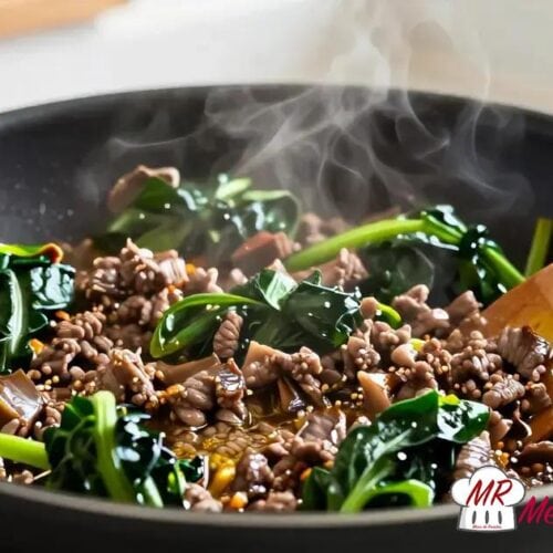 Carne moída com espinafre