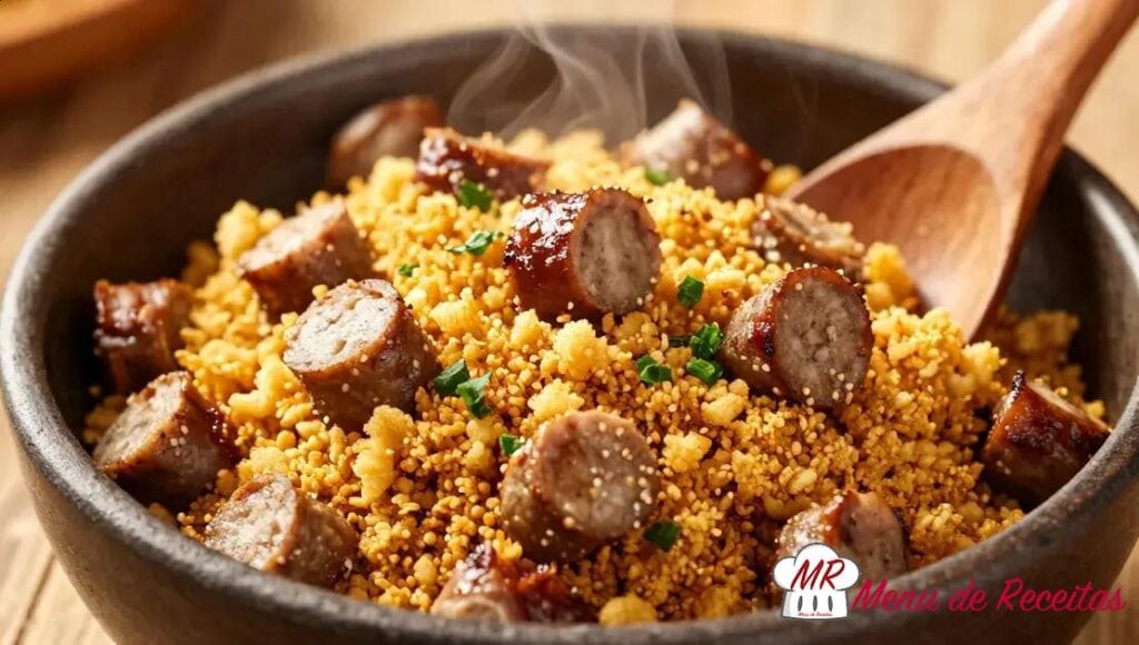 Farofa de linguiça