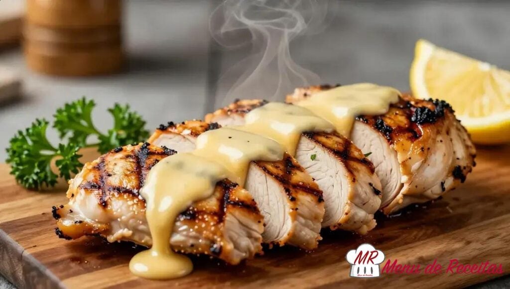 Frango grelhado com molho especial