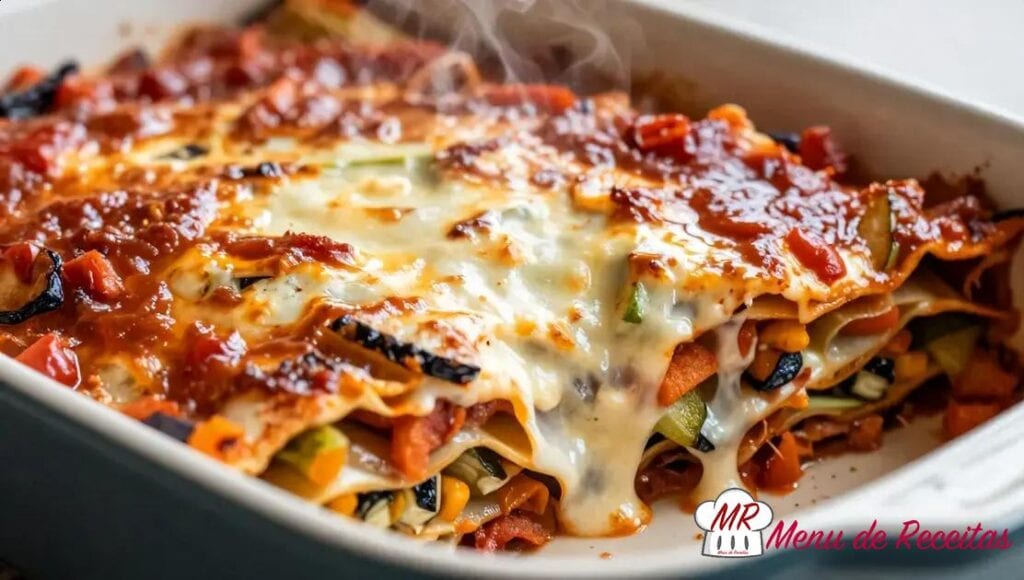 Lasanha vegana com legumes