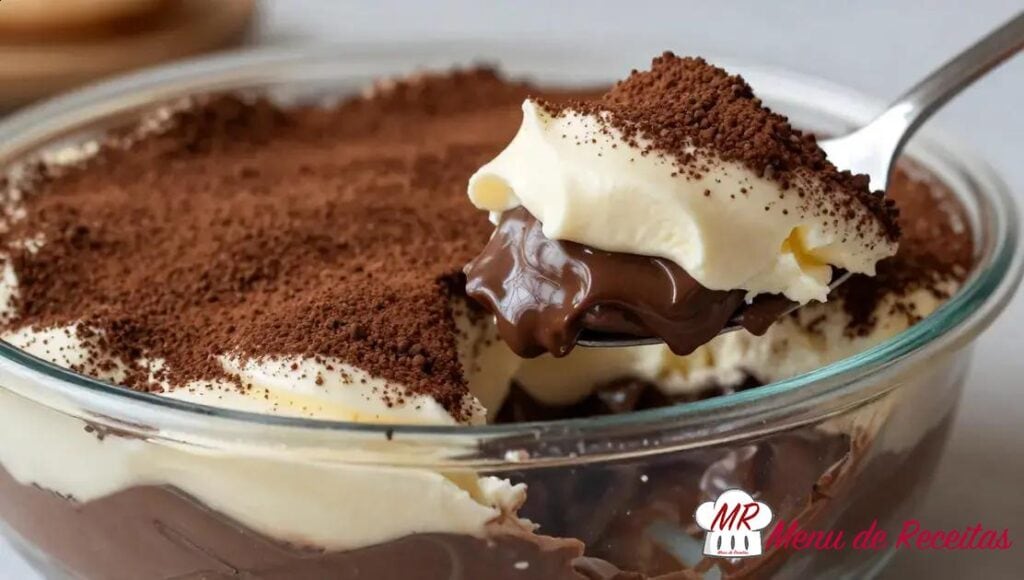 Pavê de chocolate com creme