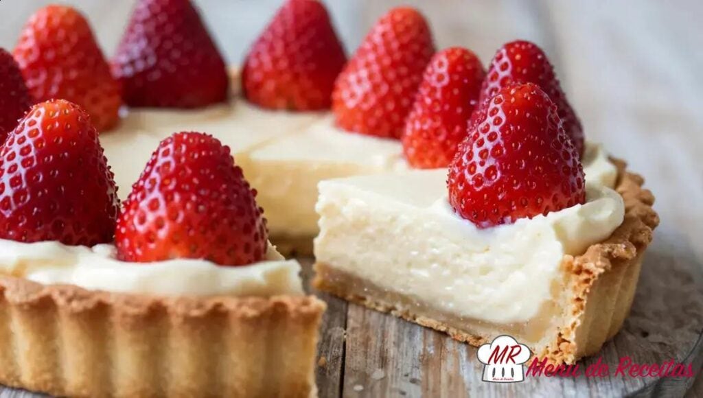 Torta de morango com creme
