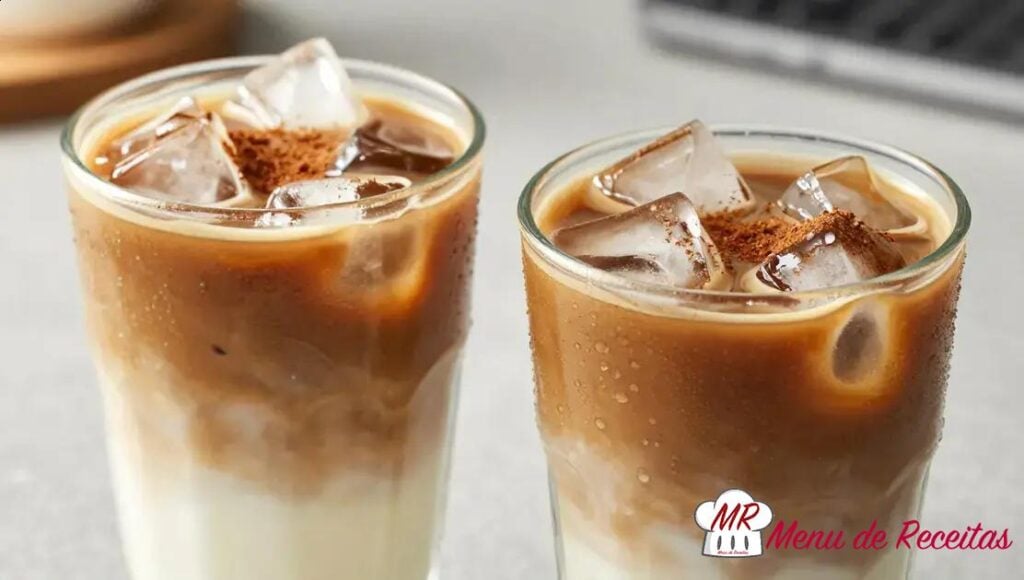 Café com leite gelado