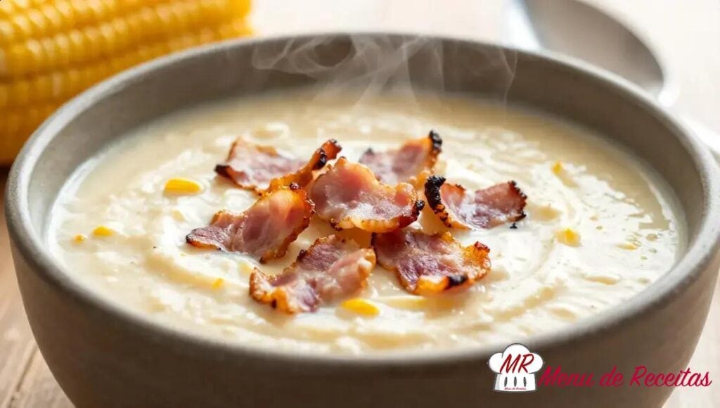 Creme de milho com bacon