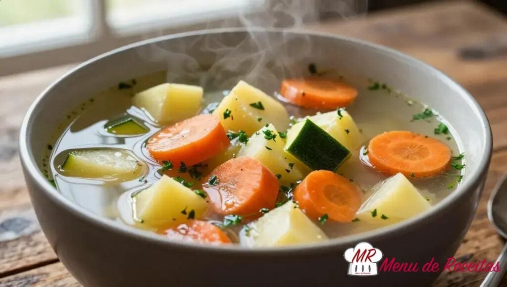 Sopa de legumes caseira