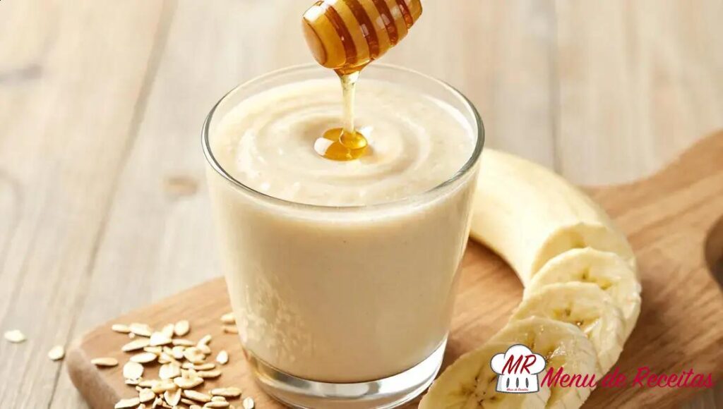 Vitamina de banana com mel