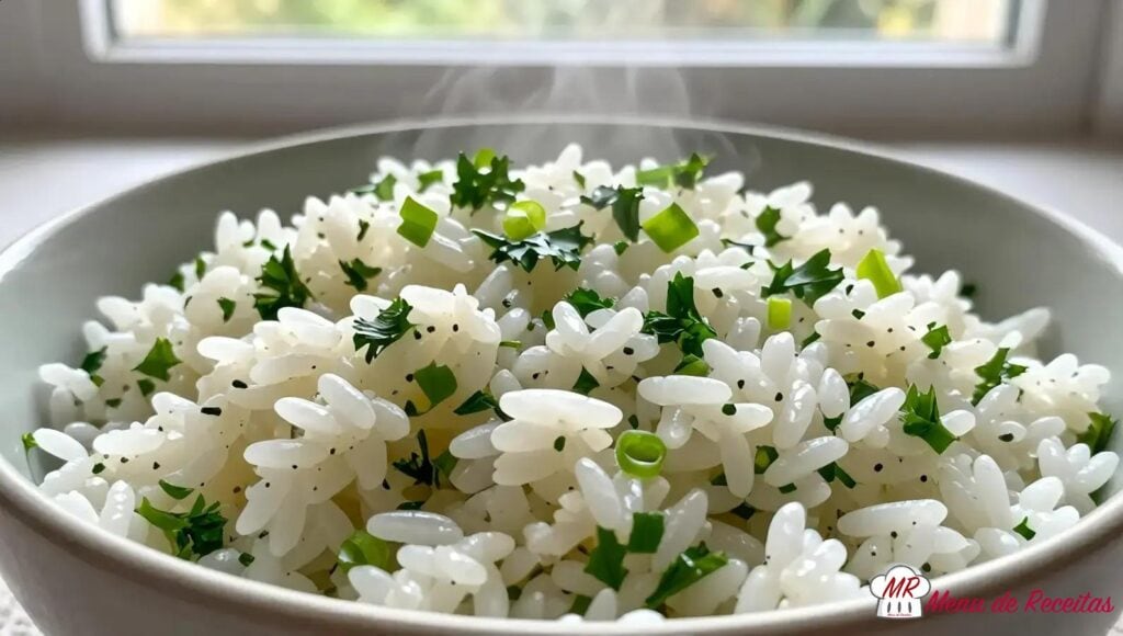 Arroz com ervas frescas