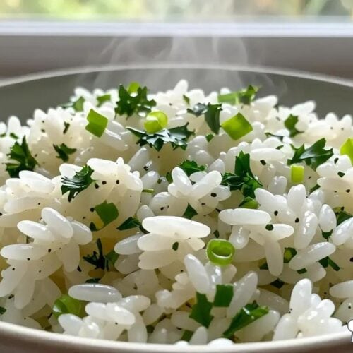 Arroz com ervas frescas