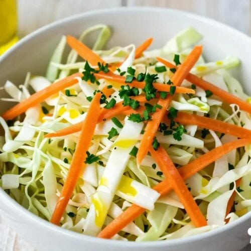 Salada de repolho com cenoura