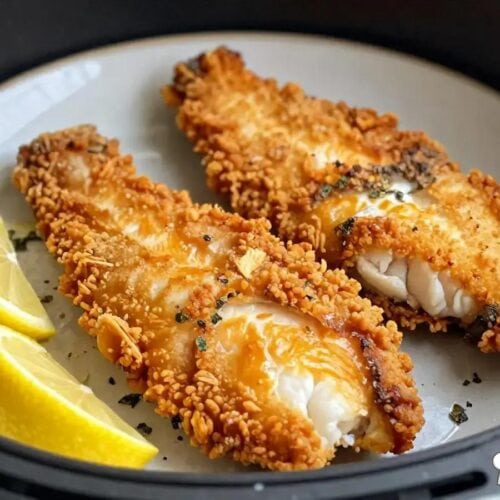 Tilápia empanada crocante na Air Fryer